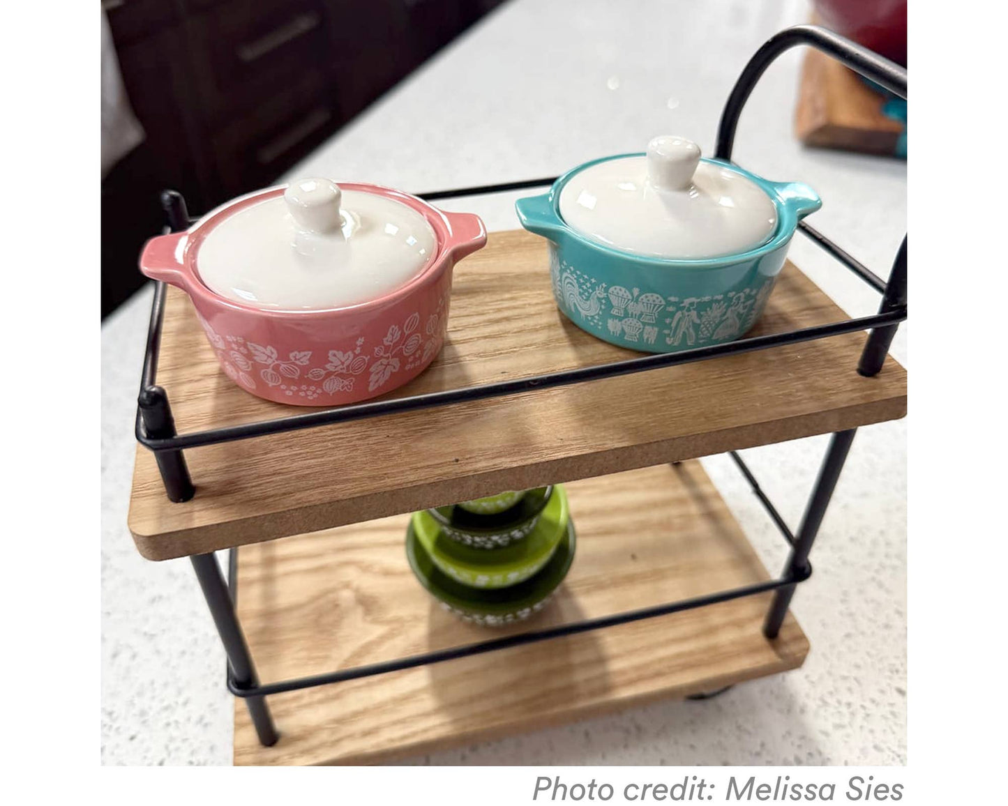 Pyrex-Inspired Butterprint Casserole Ceramic Trinket Box