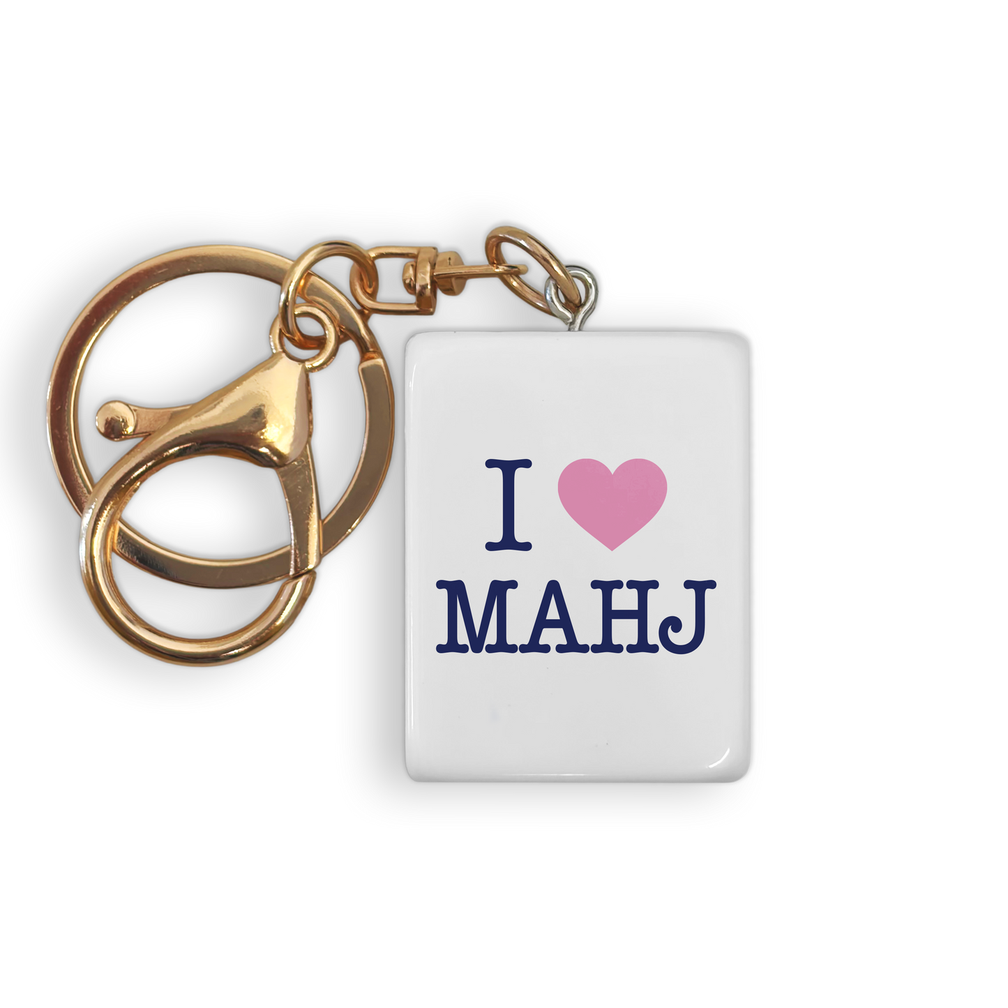 Mahjong Tile Keychain - I heart Mahj