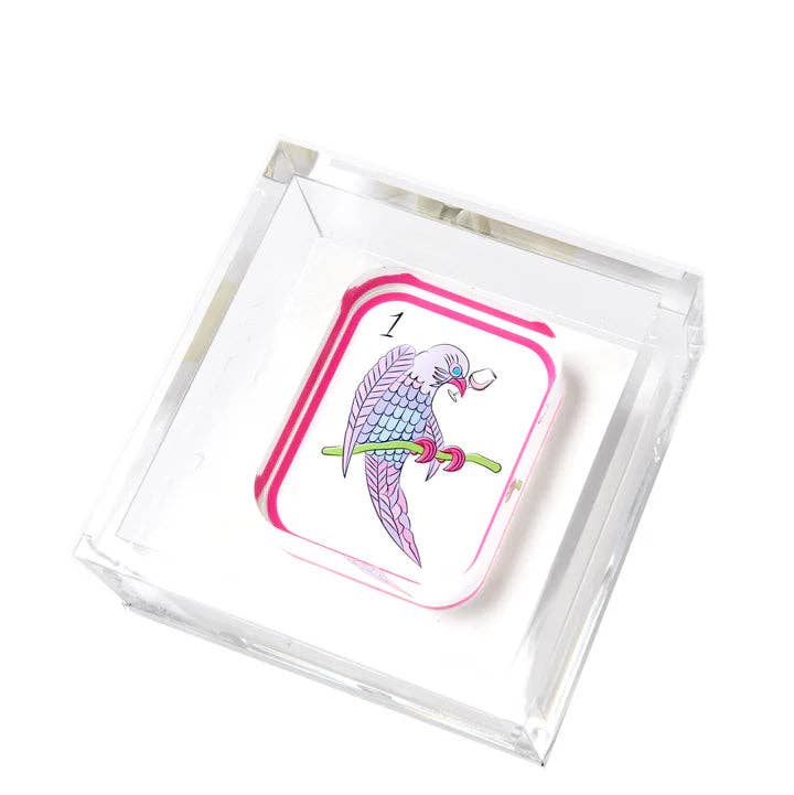 Mahjong Birdie Bam Acrylic Cocktail Napkin Holder