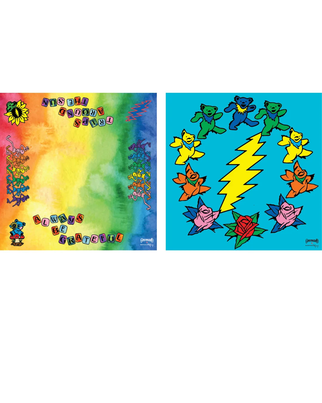 Bespoke Grateful Dead Double-Sided Tie Dyed Mat