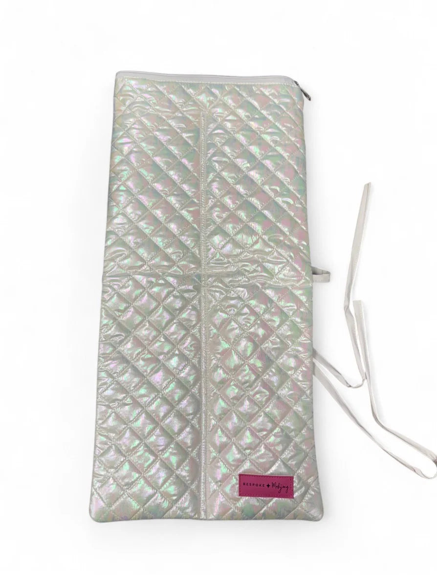 Bespoke Mahjong Patch Perfect Rack Bag - Iridescent White