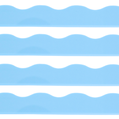 MAHJONG RACK PUSHER ADD ON-MAGNETIC | Premium Acrylic Set(4): Solid-Wavy-Macaron Blue