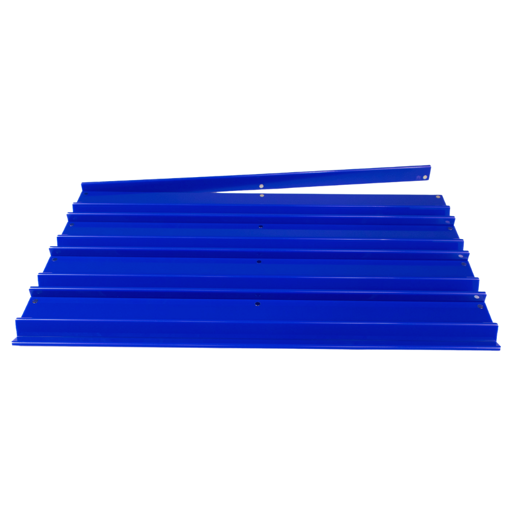 MAHJONG RACKS | Premium Acrylic | 4 Racks + 4 Pushers: Solid Indigo Blue