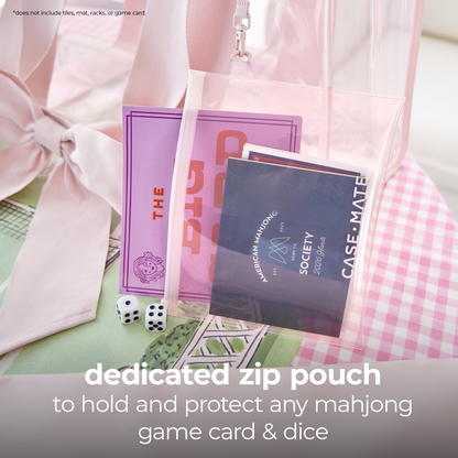 Case-Mate Mahjong Jelly Tote Set: Ballet Pink Bow