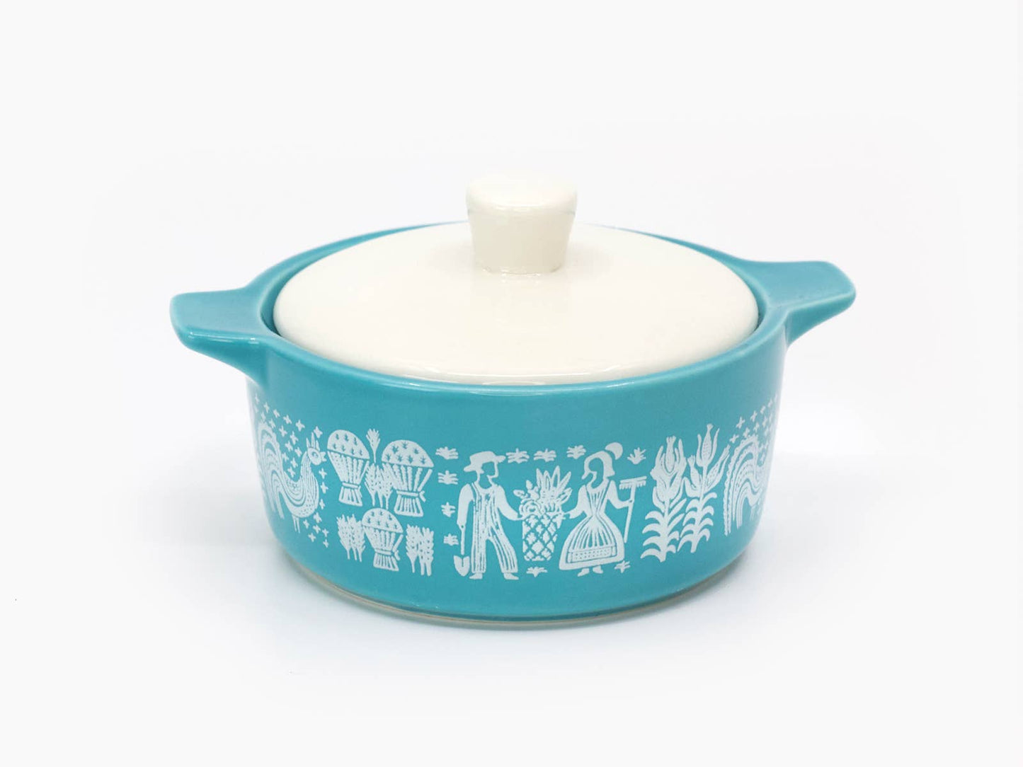 Pyrex-Inspired Butterprint Casserole Ceramic Trinket Box