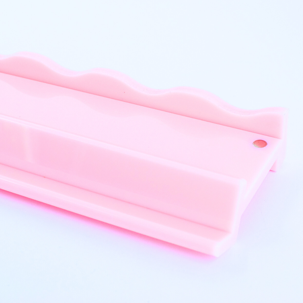 MAHJONG RACK PUSHER ADD ON-MAGNETIC | Premium Acrylic Set(4): Solid-Wavy-Macaron Pink