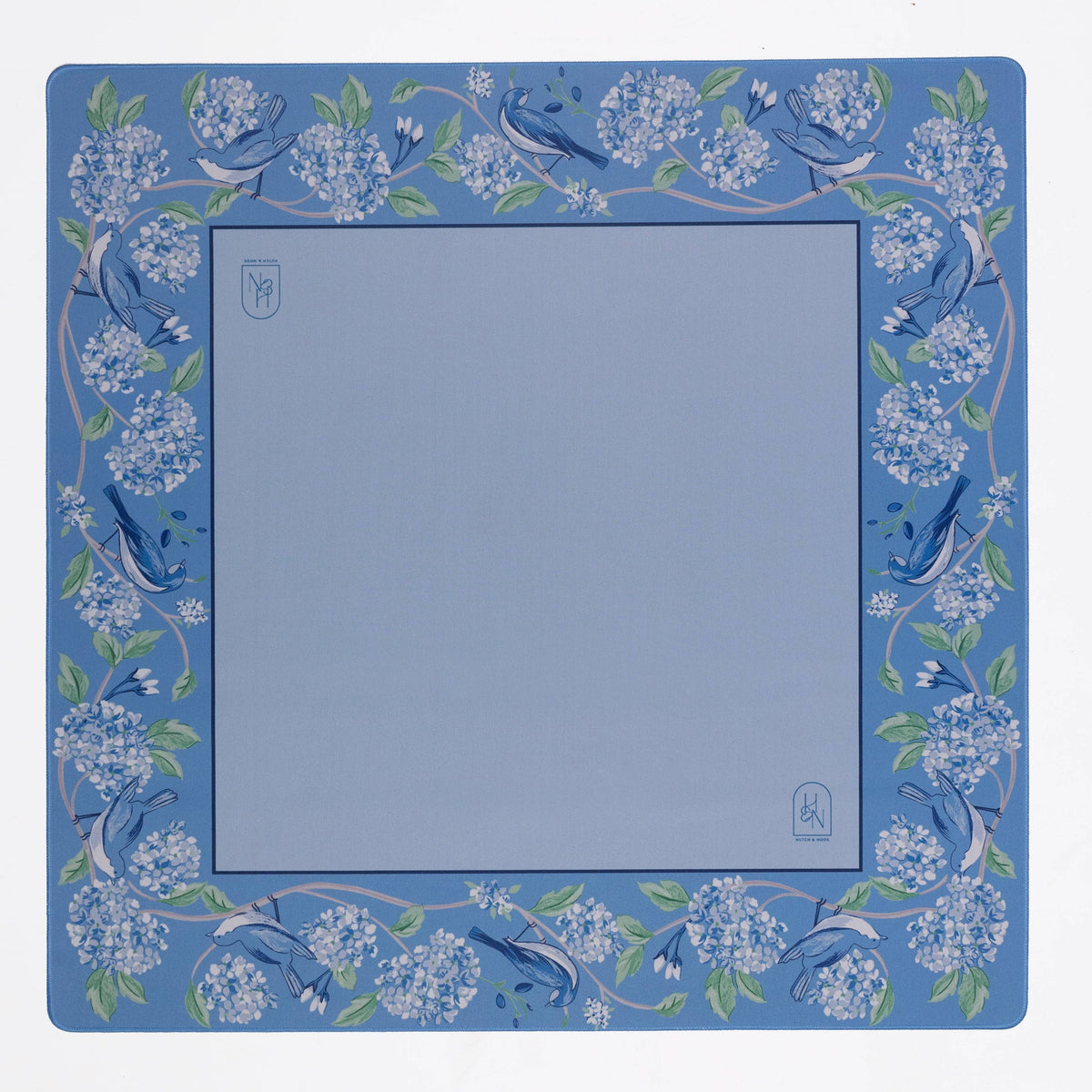 Mahjong Mat - Blue & White Bird