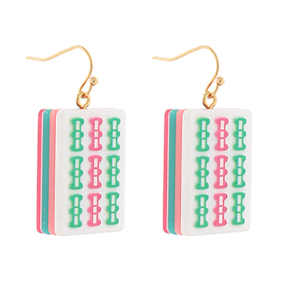 Mahjong Tile Earrings - Bam