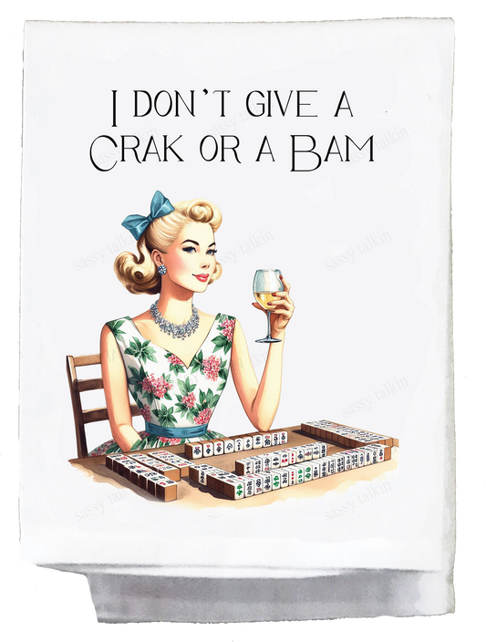 Sassy Girl, Dish Towel, Mahjong, I don't give a crak or a ba
