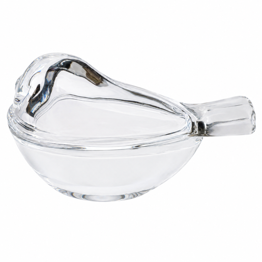 Glass Bird Dice Holder – Mahjong Game Accessory: Clear