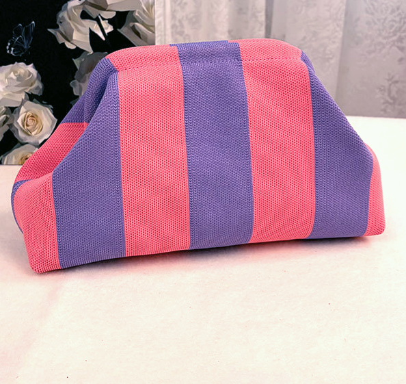 Woodland Color-block Striped Knit Tile Clutch in Various colors