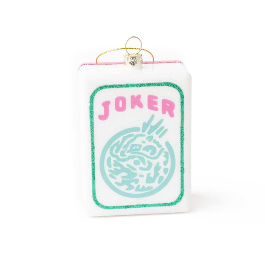 Large Mahjong Tile Boxed Glass Ornament