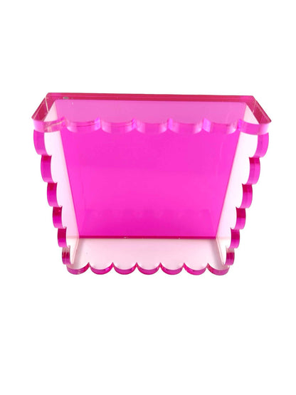 Cocktail Napkin Holder, Scalloped/Pink