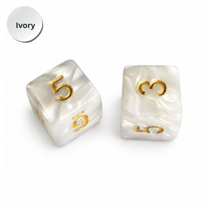 Pearl Dice Mahjong Specialty Dice Gift Ready: Ivory