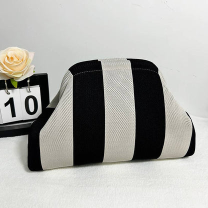 Woodland Color-block Striped Knit Tile Clutch in Various colors