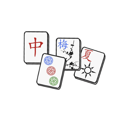 Acrylic Napkin Weight, Mahjong