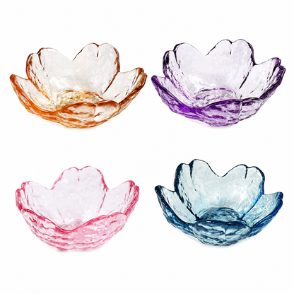 Glass Flower Dice Holder for Mahjong – Mahjong Accessory : Aqua Mist