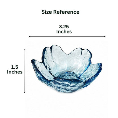 Glass Flower Dice Holder for Mahjong – Mahjong Accessory : Aqua Mist