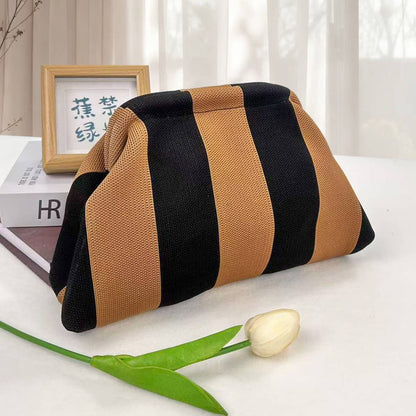 Woodland Color-block Striped Knit Tile Clutch in Various colors