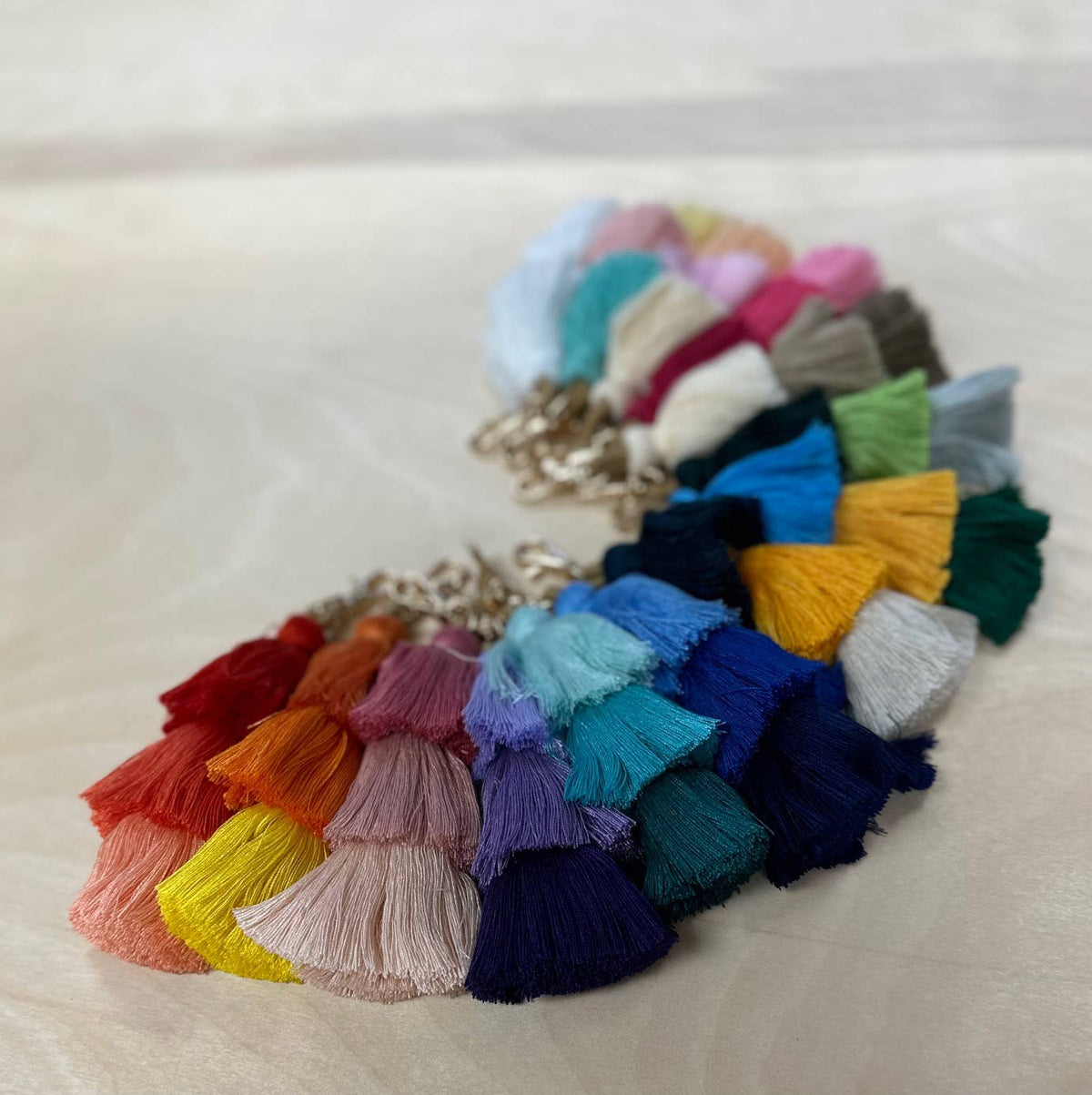 3 Tiered Large Ombre Tassel with Clasp: 5