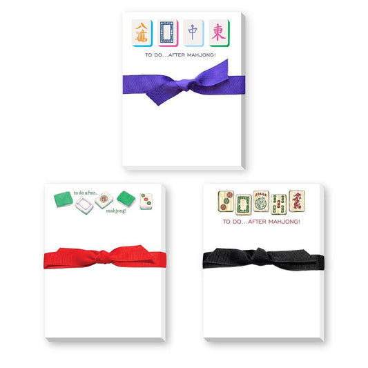 TO DO AFTER MAHJONG MINI NOTEPAD: TILES-BLACK RIBBON