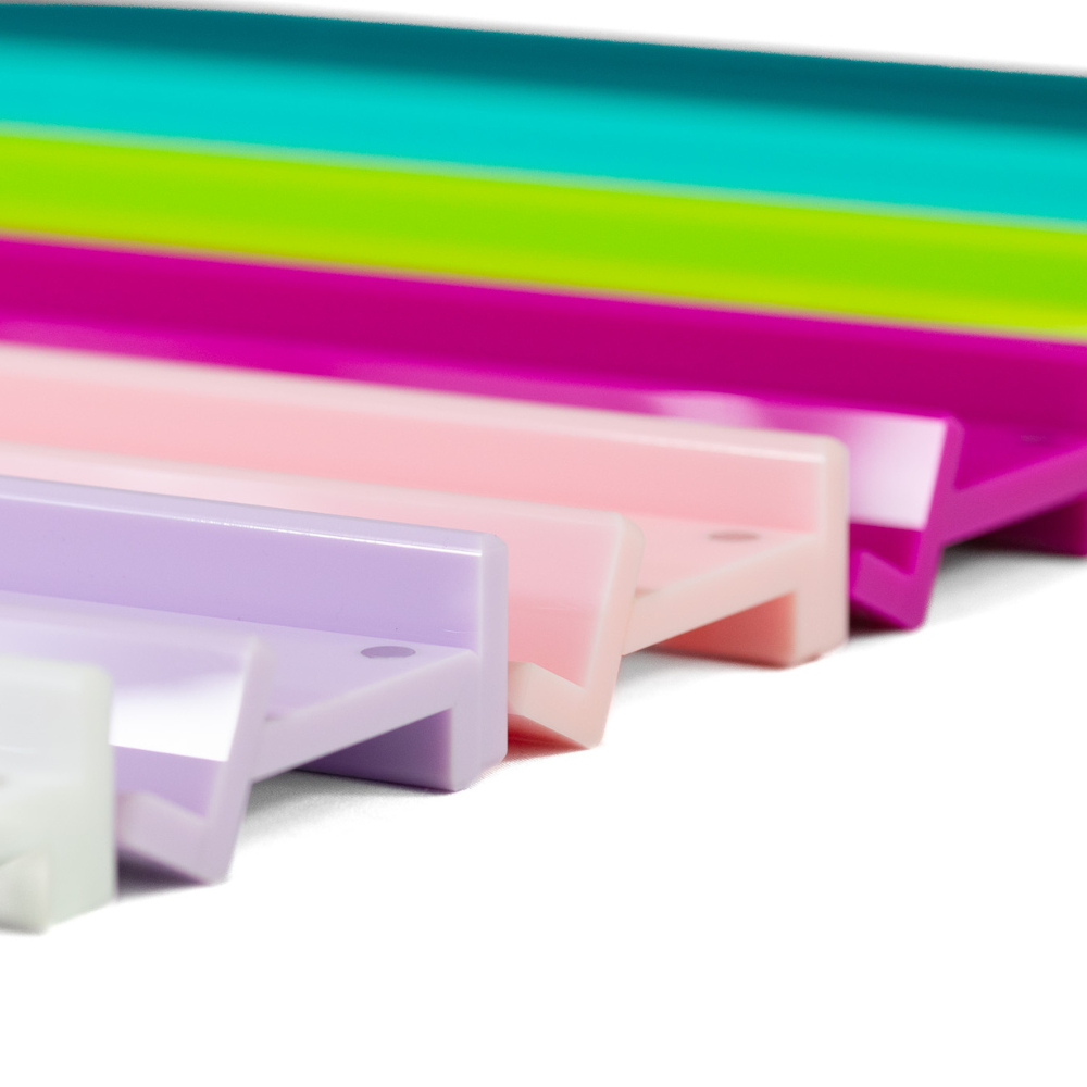 MAHJONG RACKS | Premium Acrylic | 4 Racks + 4 Pushers: Solid Macaron Pink