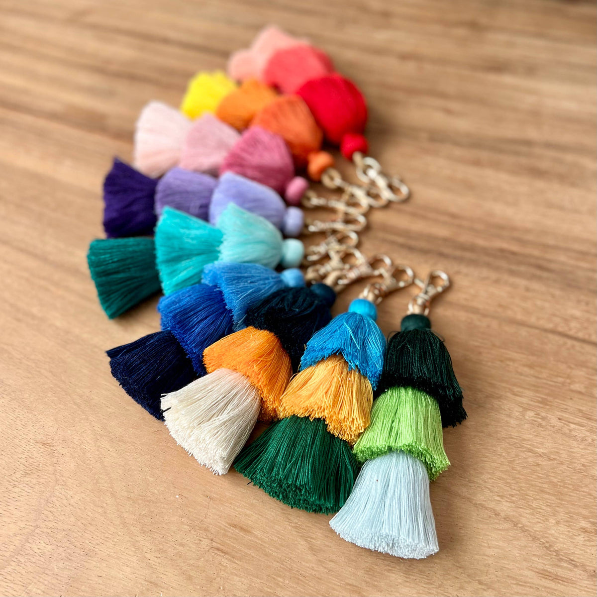 3 Tiered Large Ombre Tassel with Clasp: 3