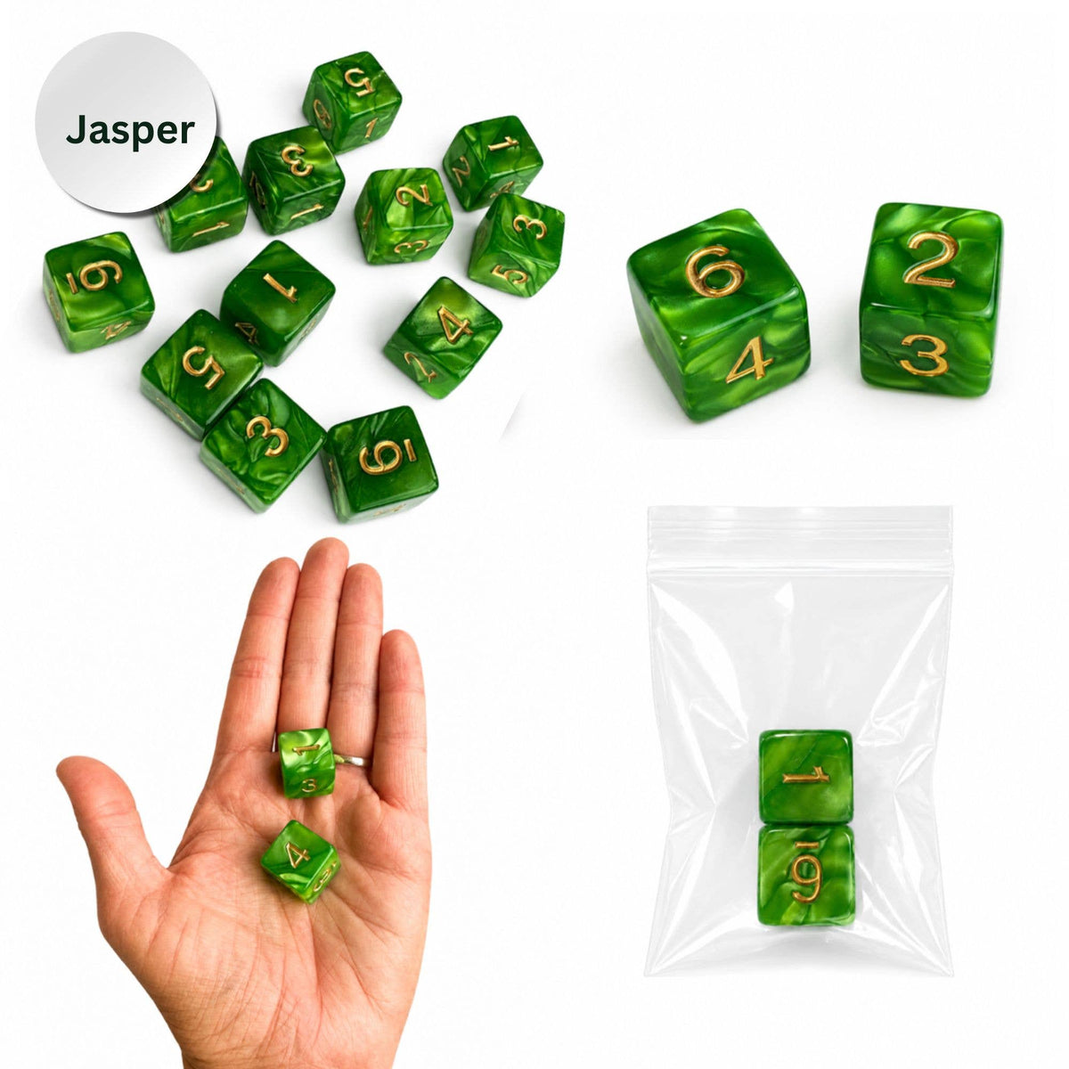Pearl Dice Mahjong Specialty Dice Gift Ready: Jasper