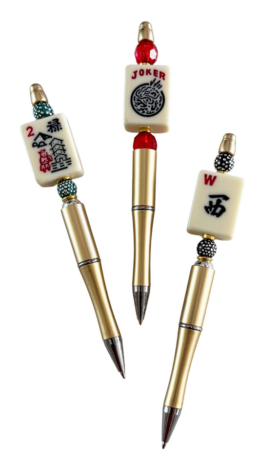 Mahjong Mah Jongg Tile Pen with Real Tile
