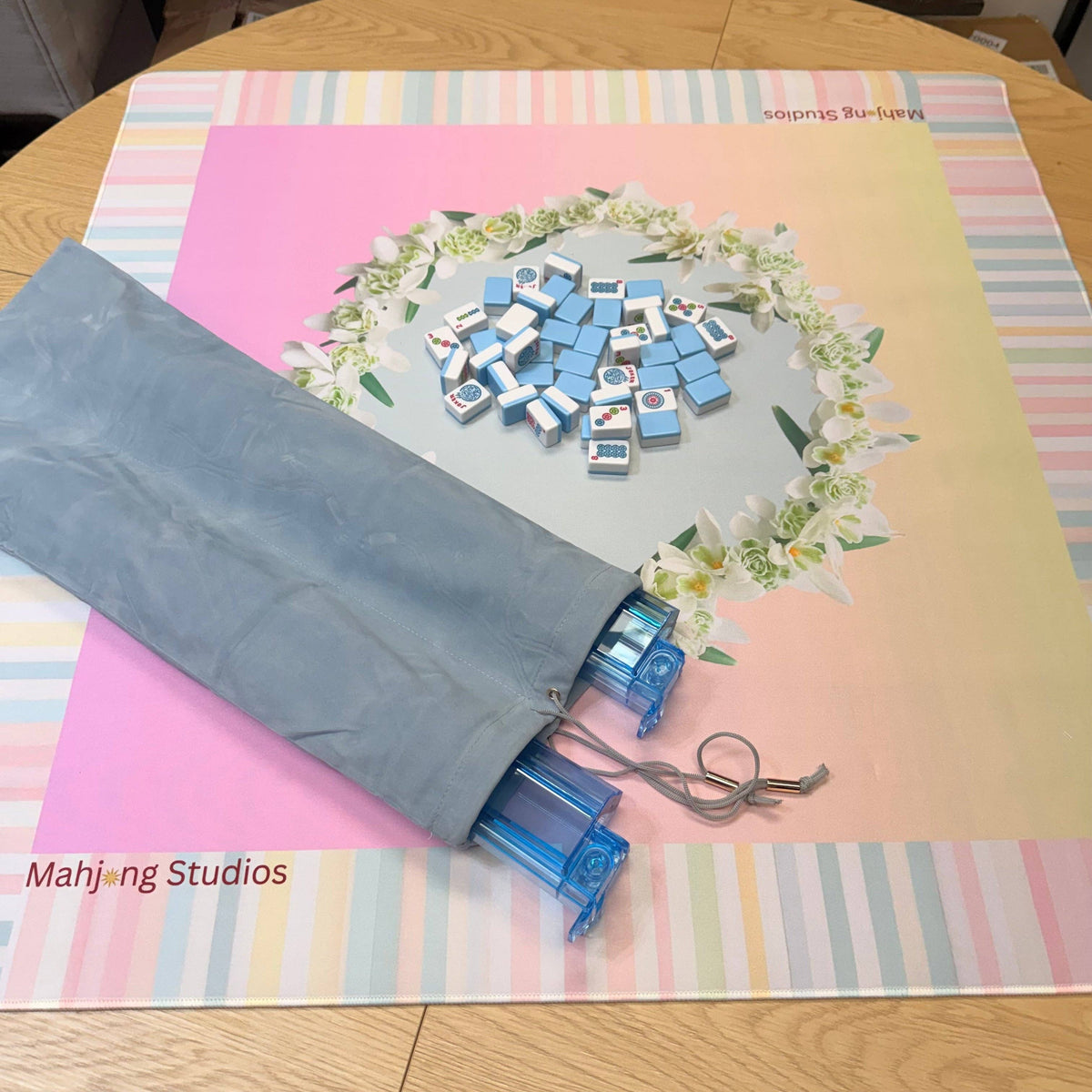 Mahjong Rack Storage Bag – Fits 17.5"–20" Mahjong Racks: Light Blue