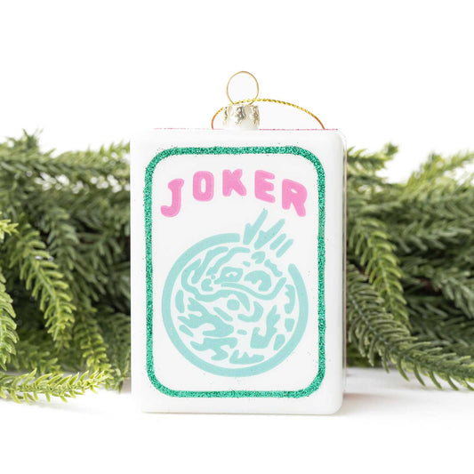 Large Mahjong Tile Boxed Glass Ornament
