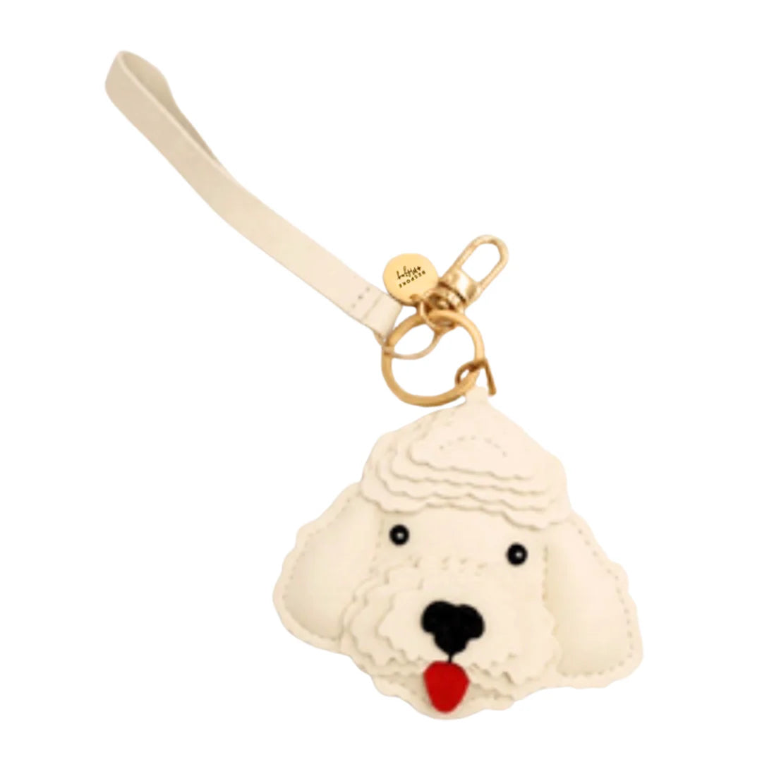Bespoke Mahjong Poodle Charm - White