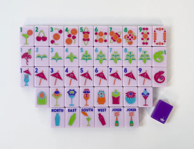 Charleston Mahjong Club Cocktail Tile Set