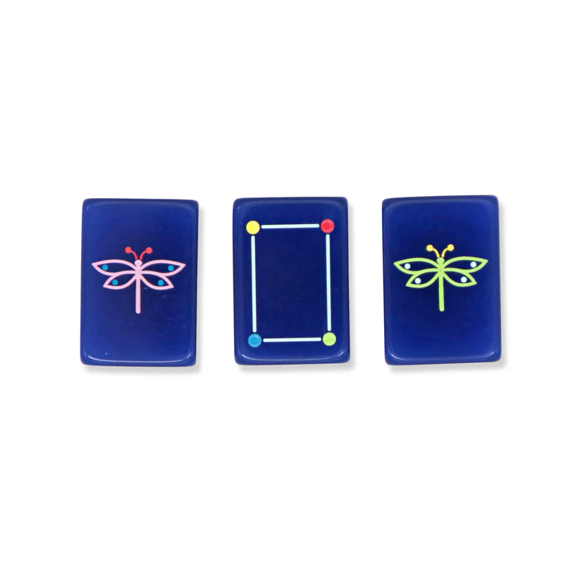 Four Friends Navy Architectural Mahjong Tile Set