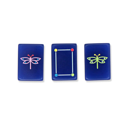 Four Friends Navy Architectural Mahjong Tile Set