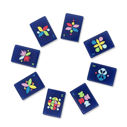 Four Friends Navy Architectural Mahjong Tile Set