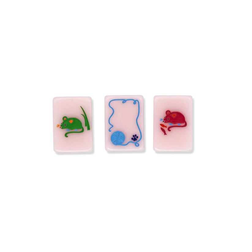 Four Friends Cat Lady Rose Mahjong Tile Set