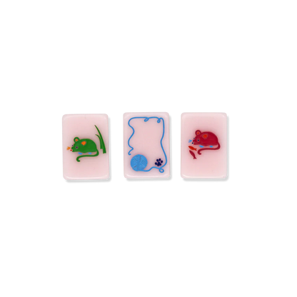 Four Friends Cat Lady Rose Mahjong Tile Set