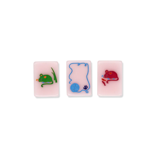 Four Friends Cat Lady Rose Mahjong Tile Set