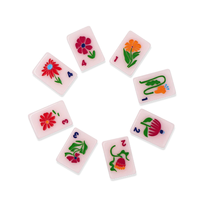 Four Friends Cat Lady Rose Mahjong Tile Set