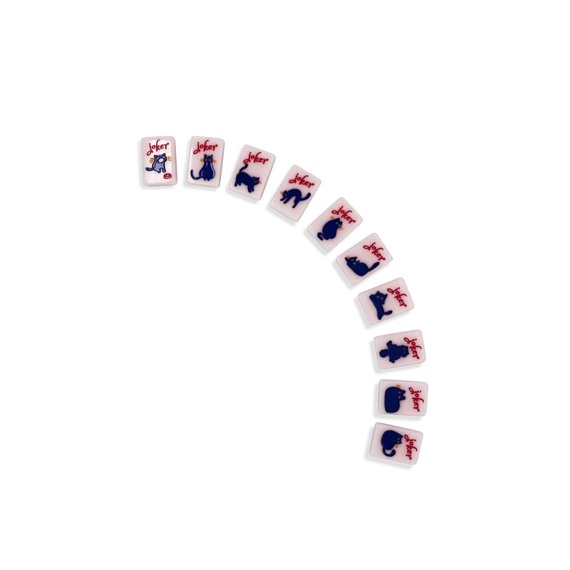 Four Friends Cat Lady Rose Mahjong Tile Set