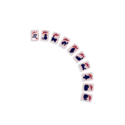 Four Friends Cat Lady Rose Mahjong Tile Set