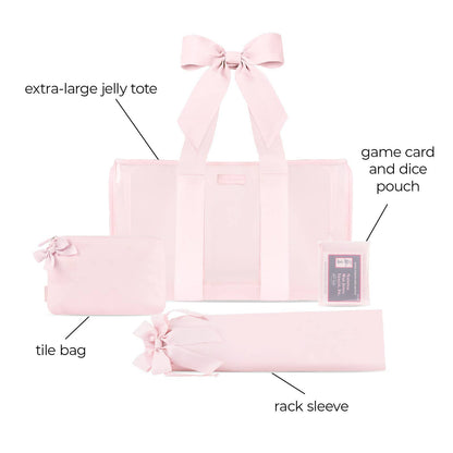Case-Mate Mahjong Jelly Tote Set: Ballet Pink Bow