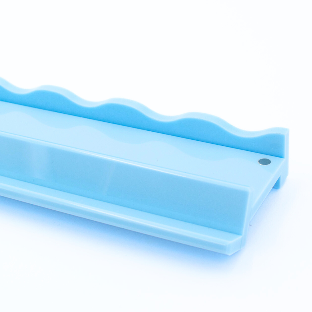 MAHJONG RACK PUSHER ADD ON-MAGNETIC | Premium Acrylic Set(4): Solid-Wavy-Macaron Blue
