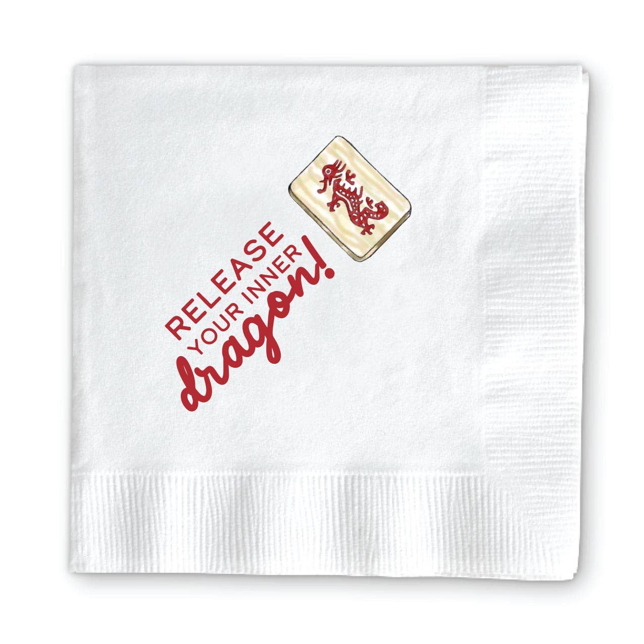 MAHJONG COCKTAIL NAPKINS: JOKER