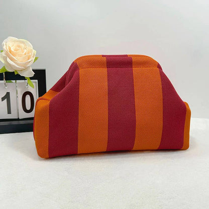 Woodland Color-block Striped Knit Tile Clutch in Various colors
