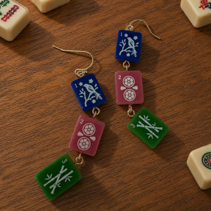 Ellison+Young Mahjong Triple Tile Drop Earrings