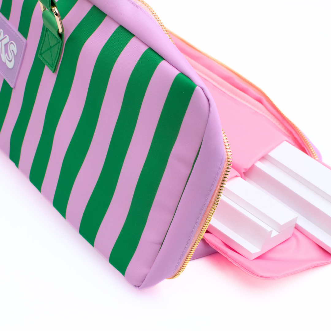 Mahjong Rack Bag  |  Fits 20" Racks + Folded Mat : Arrows- Purple Rack Bag