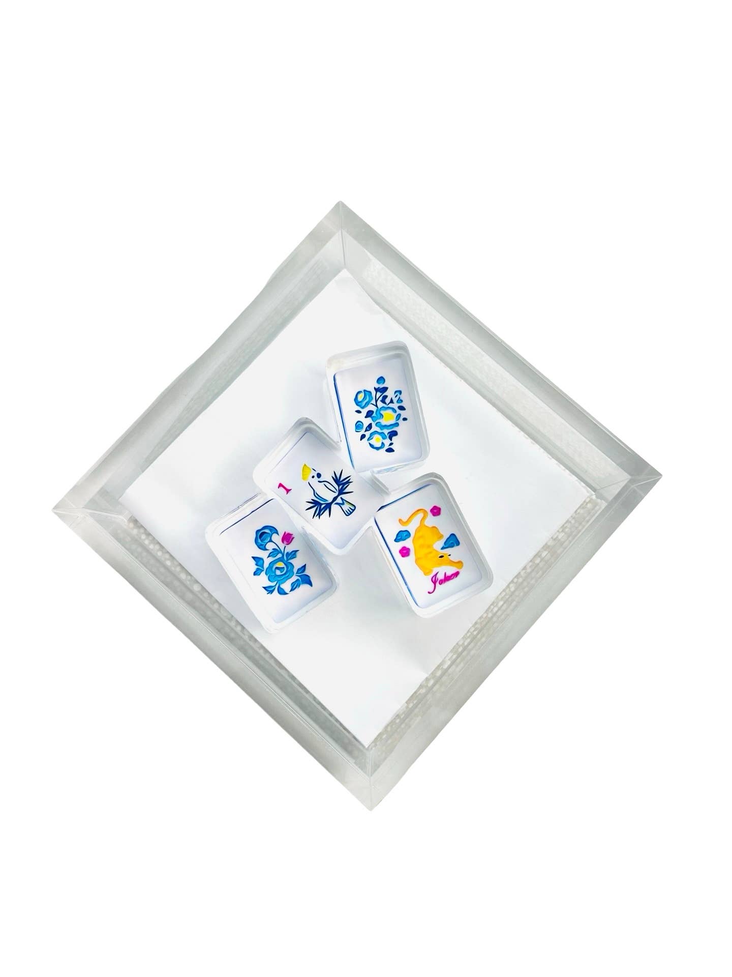 Acrylic Napkin Weight, Mahjong