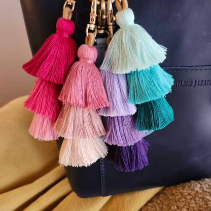 3 Tiered Large Ombre Tassel with Clasp: 8